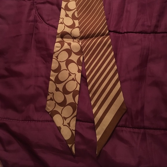 NWT - Coach pony scarf - khaki striped - Picture 2 of 6